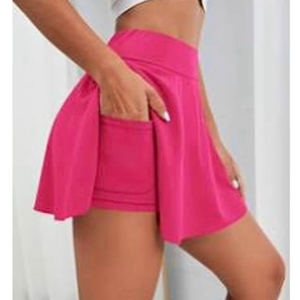SHEIN Pink Skorts High-Waisted Athletic Style